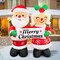 GOOSH 7FT Santa and Mrs. Claus Inflatable Holding “Happy Holidays” Sign with LED Lights